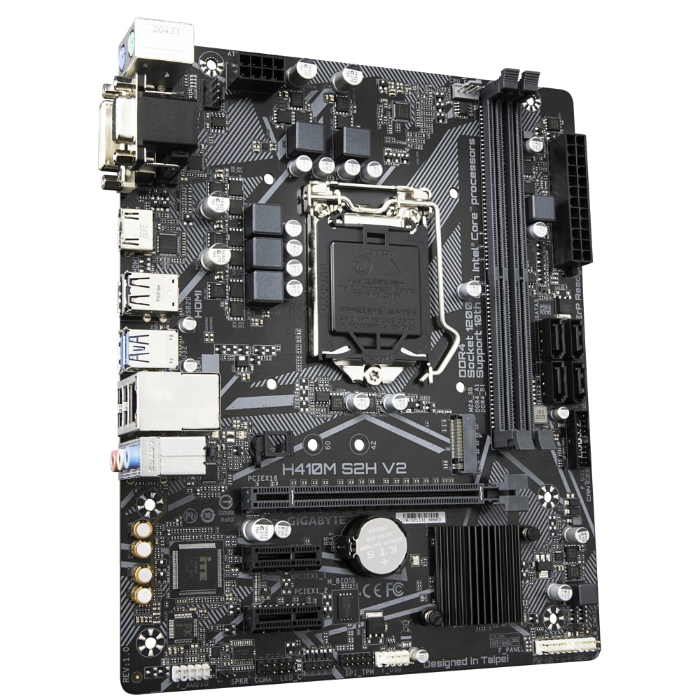 GIGABYTE MB Sc LGA1200 H410M S2H V2, Intel H470, 2xDDR4, 1xHDMI, 1xDVI, 1xVGA, mATX