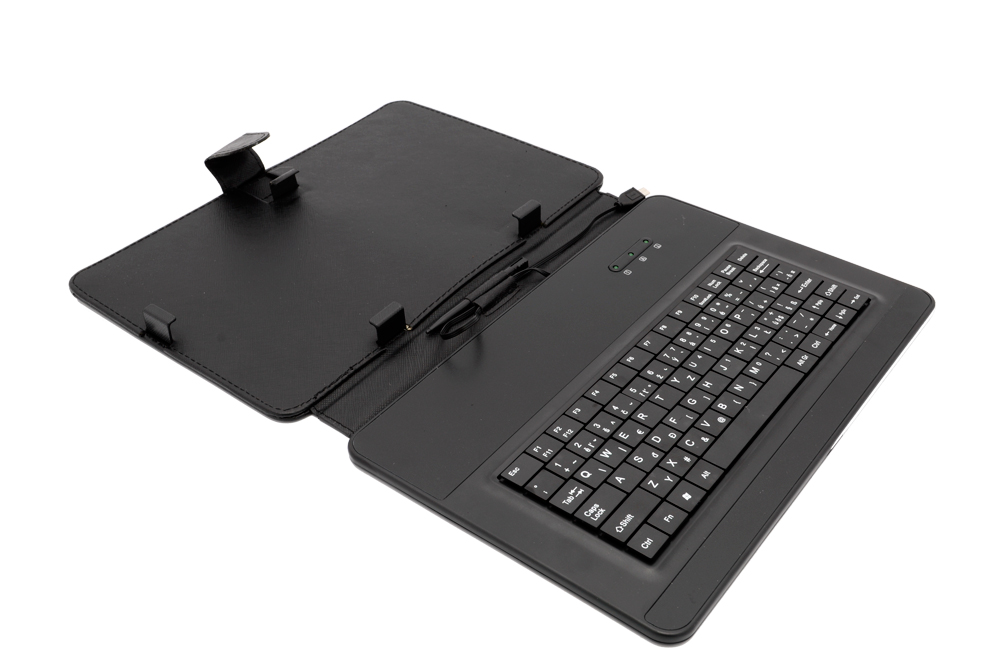 AIREN AiTab Leather Case 4 with USB Keyboard 10" BLACK (CZ/SK/DE/UK/US.. layout)