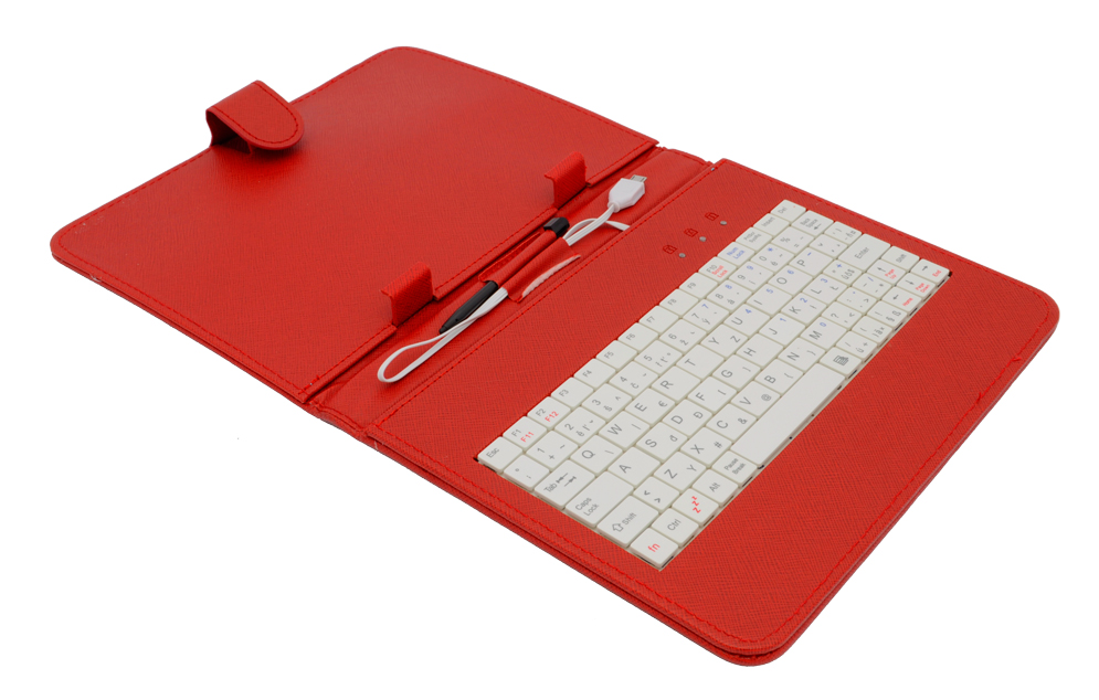 AIREN AiTab Leather Case 2 with USB Keyboard 8" RED (CZ/SK/DE/UK/US.. layout)