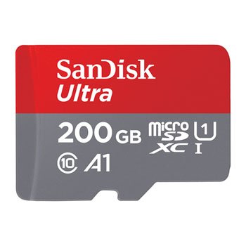 SanDisk MicroSDXC karta 200GB Ultra (120 MB/s, A1 Class 10 UHS-I, Android) + adaptér