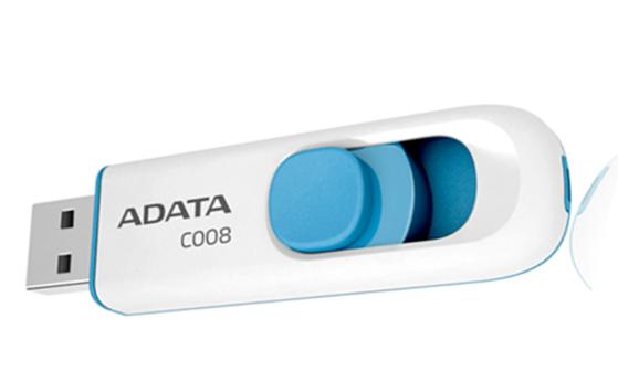 16GB USB ADATA C008 bílo/modrá (potisk)
