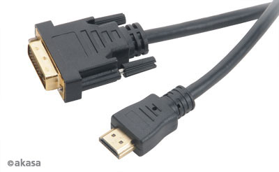 AKASA - DVI-D na HDMI kabel - 2 m