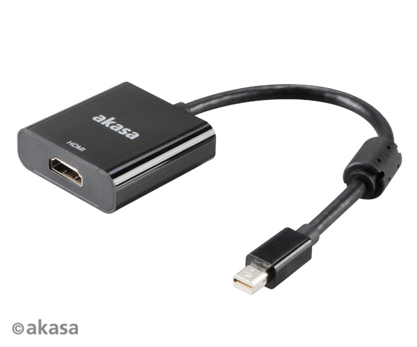 AKASA - adaptér miniDP na HDMI aktivní - 20 cm