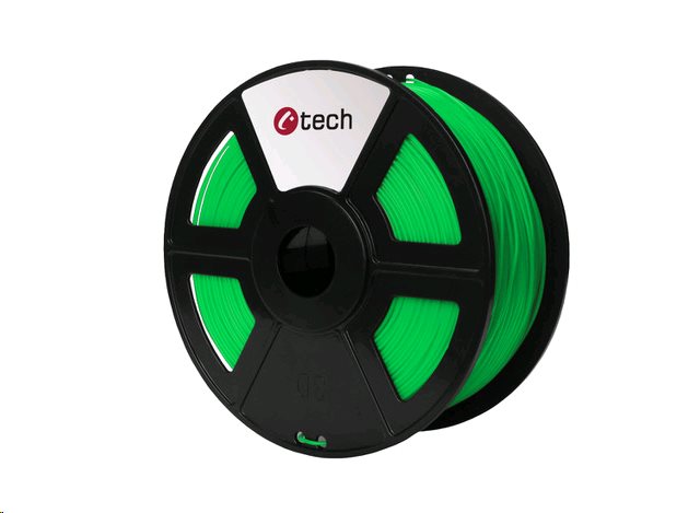 C-TECH Tisková struna (filament) ABS, 1,75mm, 1kg, flourescentní zelená