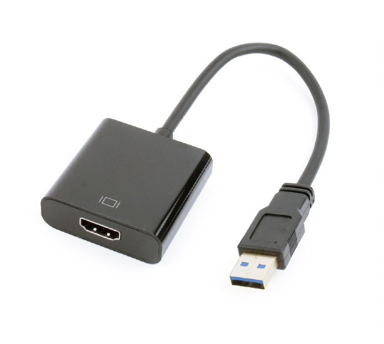 GEMBIRD Redukce USB 3.0 - HDMI, M/F, 15cm, černý