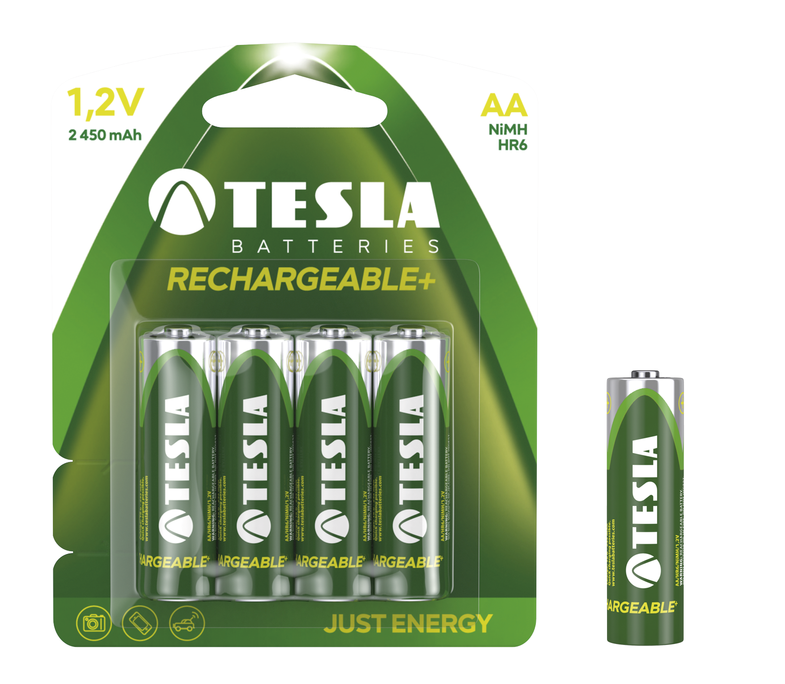 TESLA - baterie AA RECHARGEABLE+, 4ks, HR6
