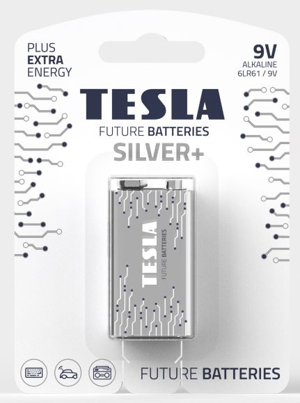 Tesla 9V SILVER+ alkalická, 1 ks, ND