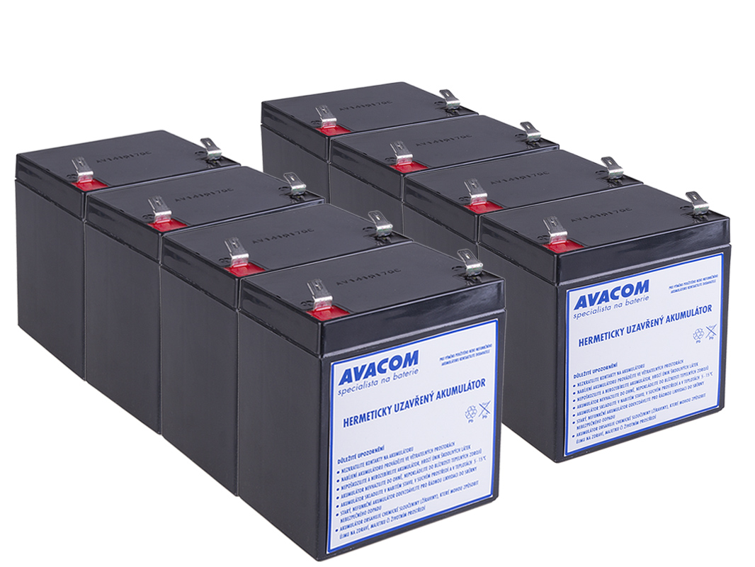 Bateriový kit AVACOM AVA-RBC43-KIT náhrada pro renovaci RBC43 (8ks baterií)