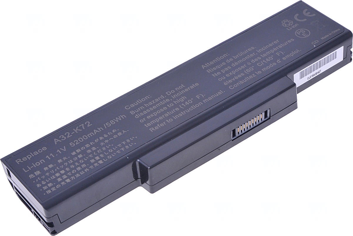 Baterie T6 Power Asus K72, K73, A72, A73, N71, N73, X72, X73, X77, 5200mAh, 58Wh, 6cell