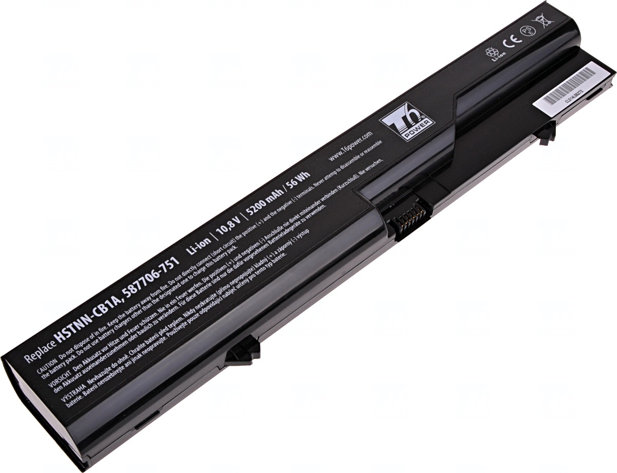 Baterie T6 Power HP ProBook 4320s, 4420s, 4520s, HP 320, 325, 420, 620, 625, 5200mAh, 56Wh, 6cell