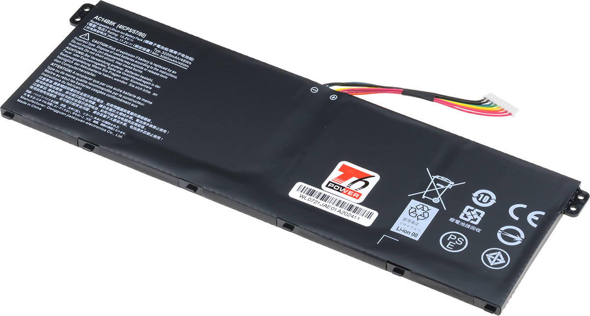 Baterie T6 Power Acer Aspire ES1-711, E5-721, V3-371, 3150mAh, 48Wh, 4cell, Li-ion