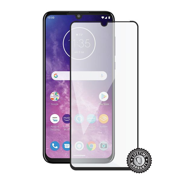 Screenshield MOTOROLA One Zoom XT2010 Tempered Glass protection (full COVER black)
