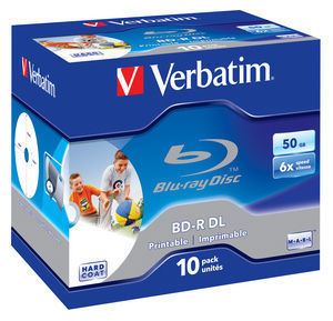 VERBATIM BD-R DL (6x, 50GB), 10ks/pack