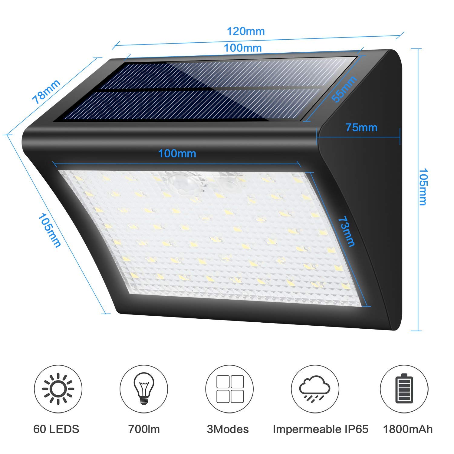 Venkovní solární LED světlo s pohybovým senzorem V60