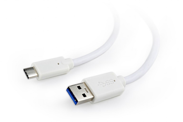 GEMBIRD Kabel USB 3.0 AM na Type-C kabel (AM/CM), 1,8m, bílý