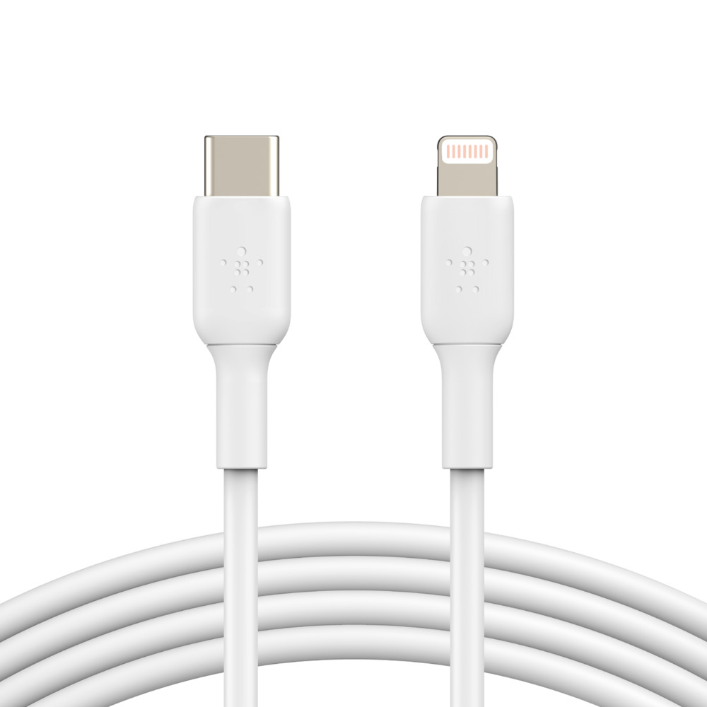 BELKIN kabel USB - C - Lightning, 1m, bílý