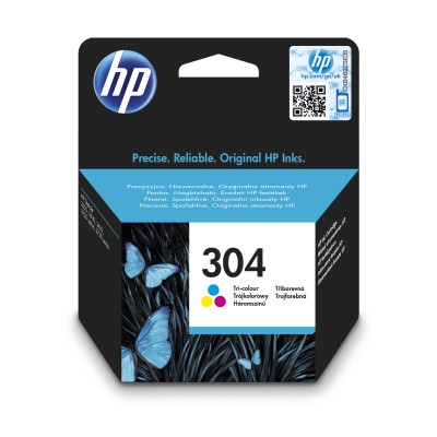 HP 304 Tříbarevná originální inkoustová kazeta