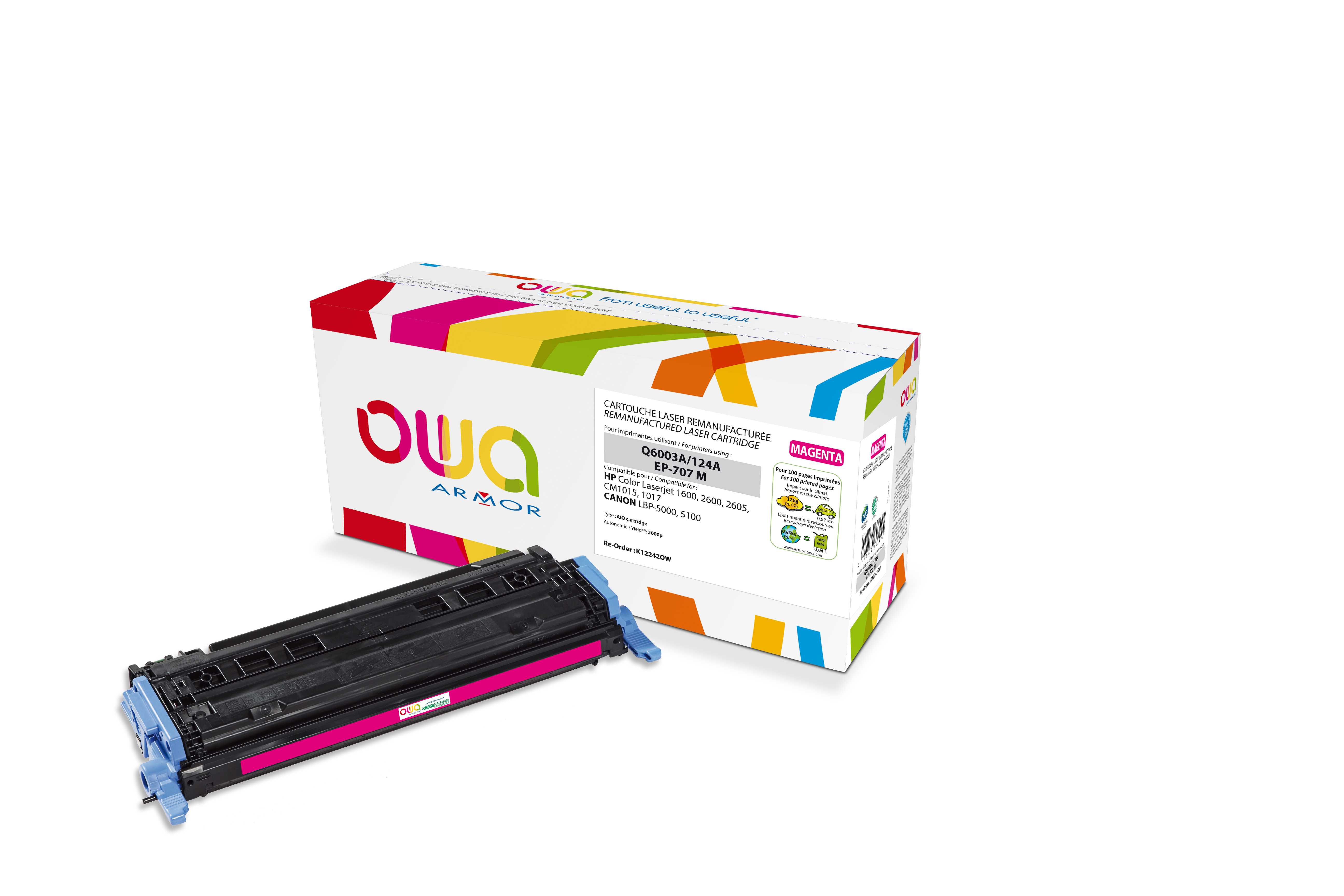 OWA Armor toner kompatibilní s HP Q6003A, 2000st, červená/magenta