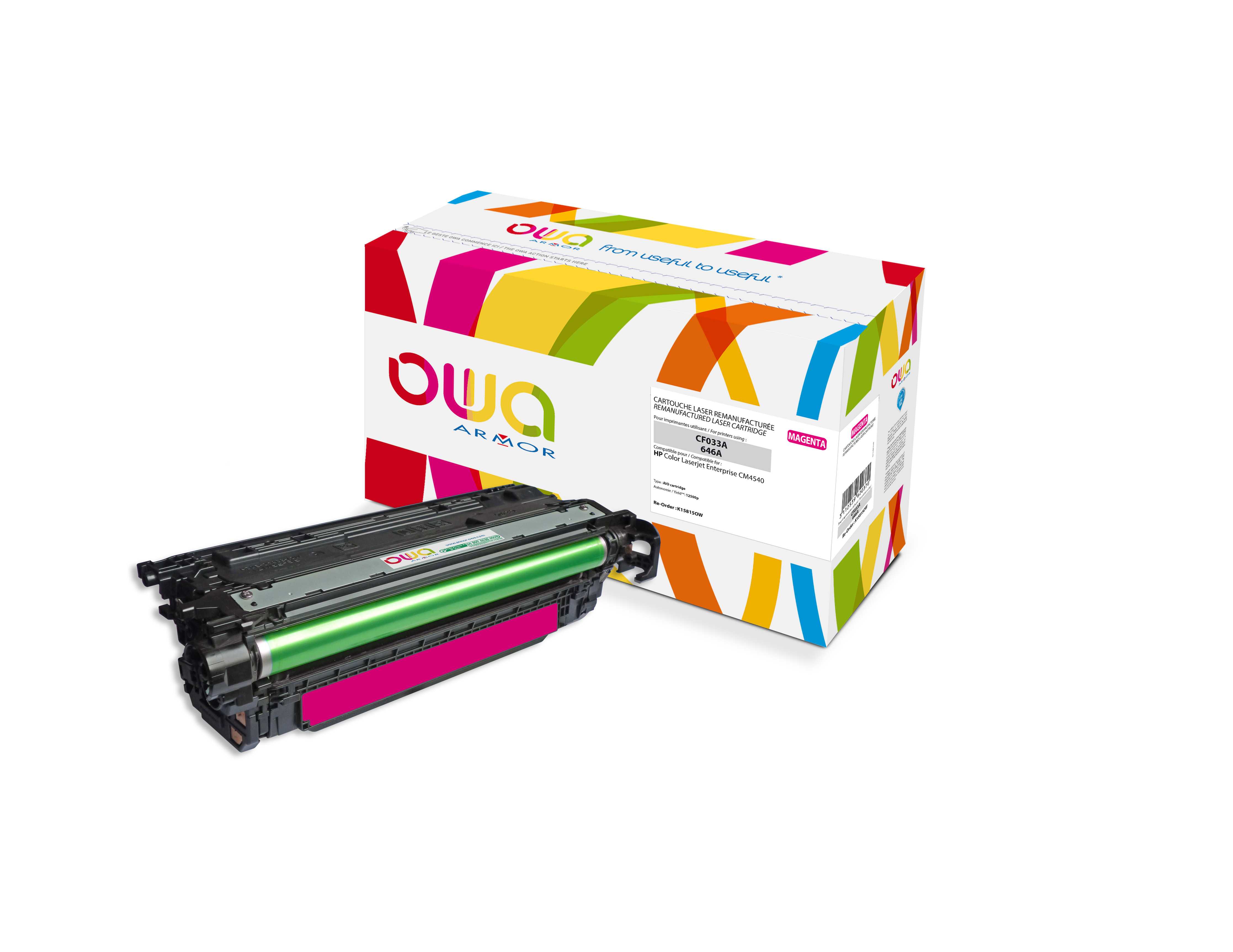 OWA Armor toner kompatibilní s HP CF033A, 12500st, červená/magenta