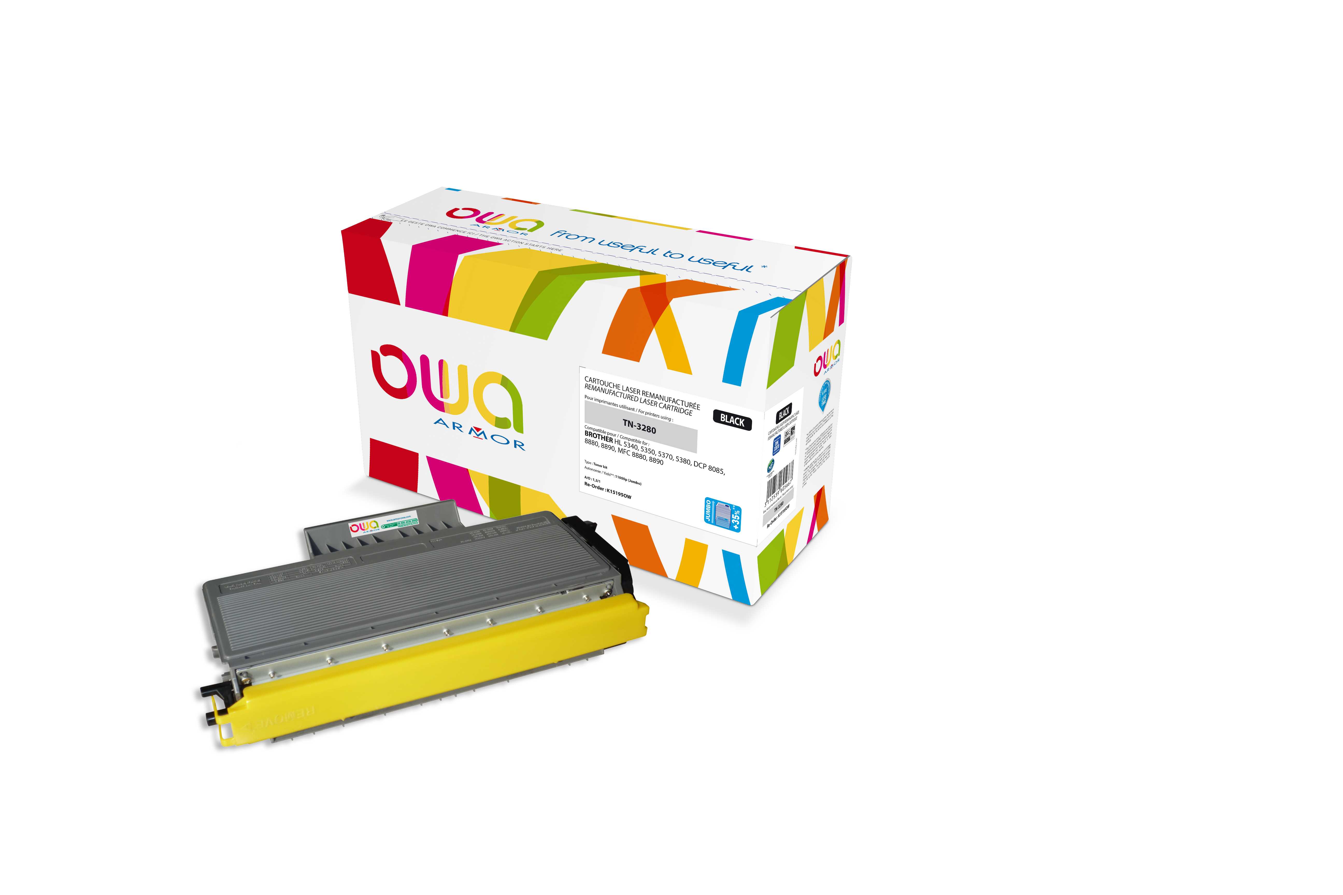 OWA Armor toner kompatibilní s Brother TN-3280, 11000st, JUMBO, černá/black