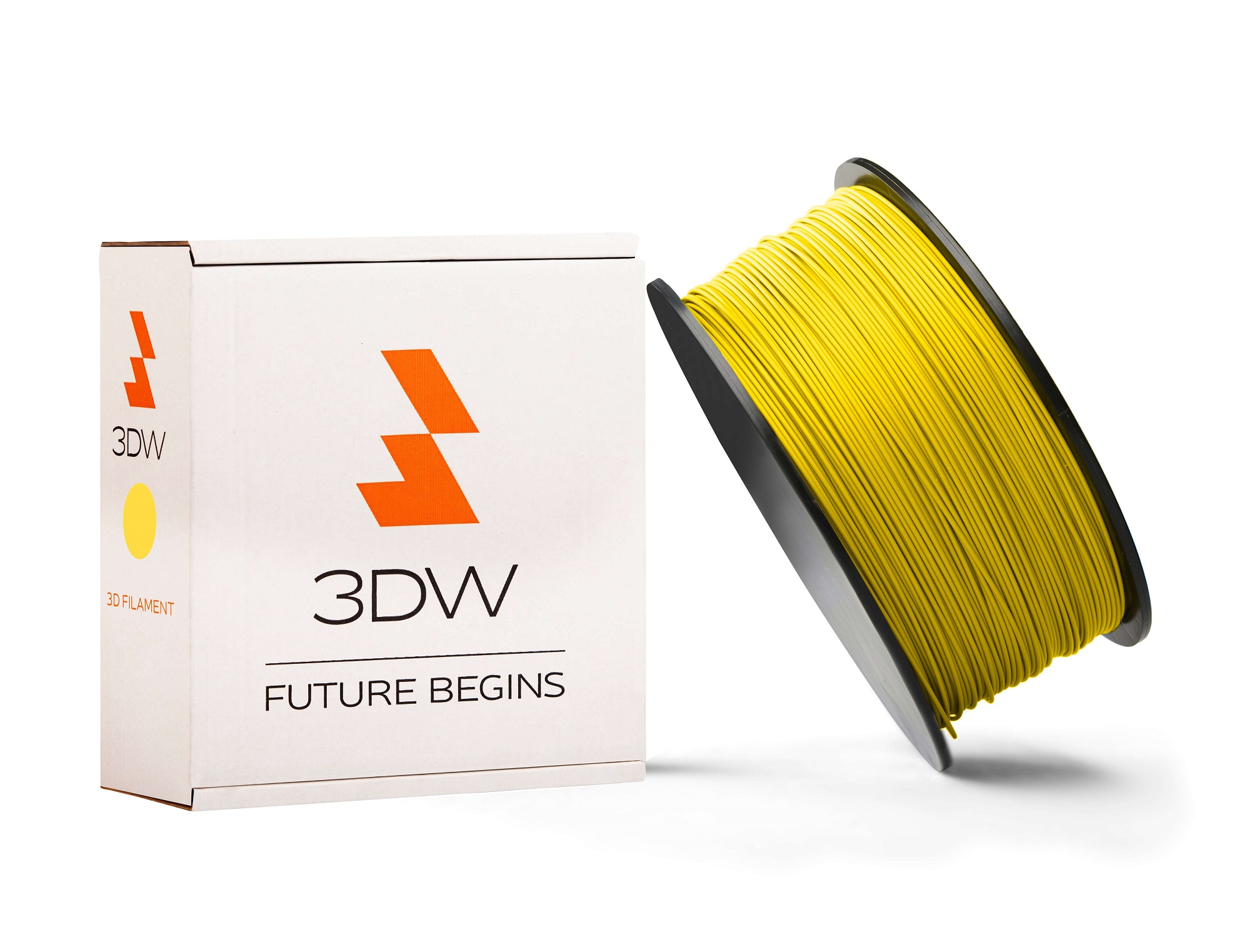 3DW - PLA filament 1,75mm žlutá, 0,5kg, tisk 190-210°C