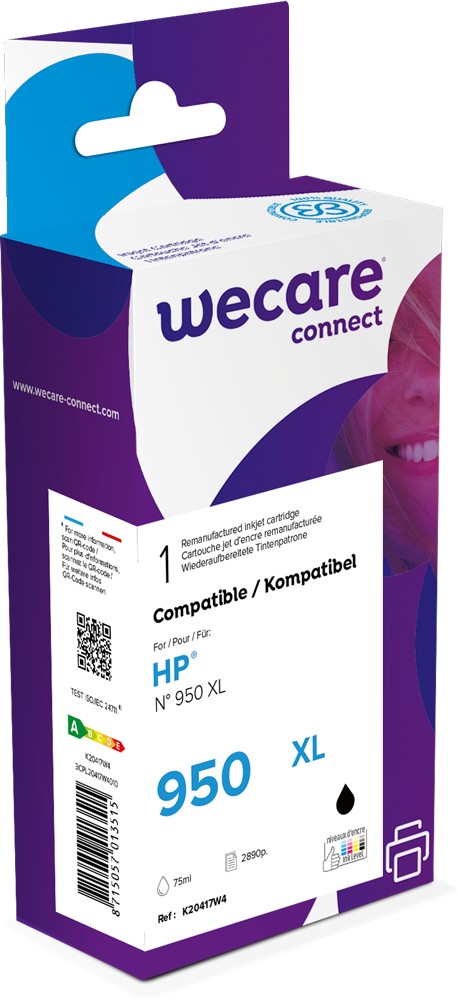WECARE ARMOR ink kompatibilní s HP OJ 8100/8600, CN045AE, 75ml, černá/black