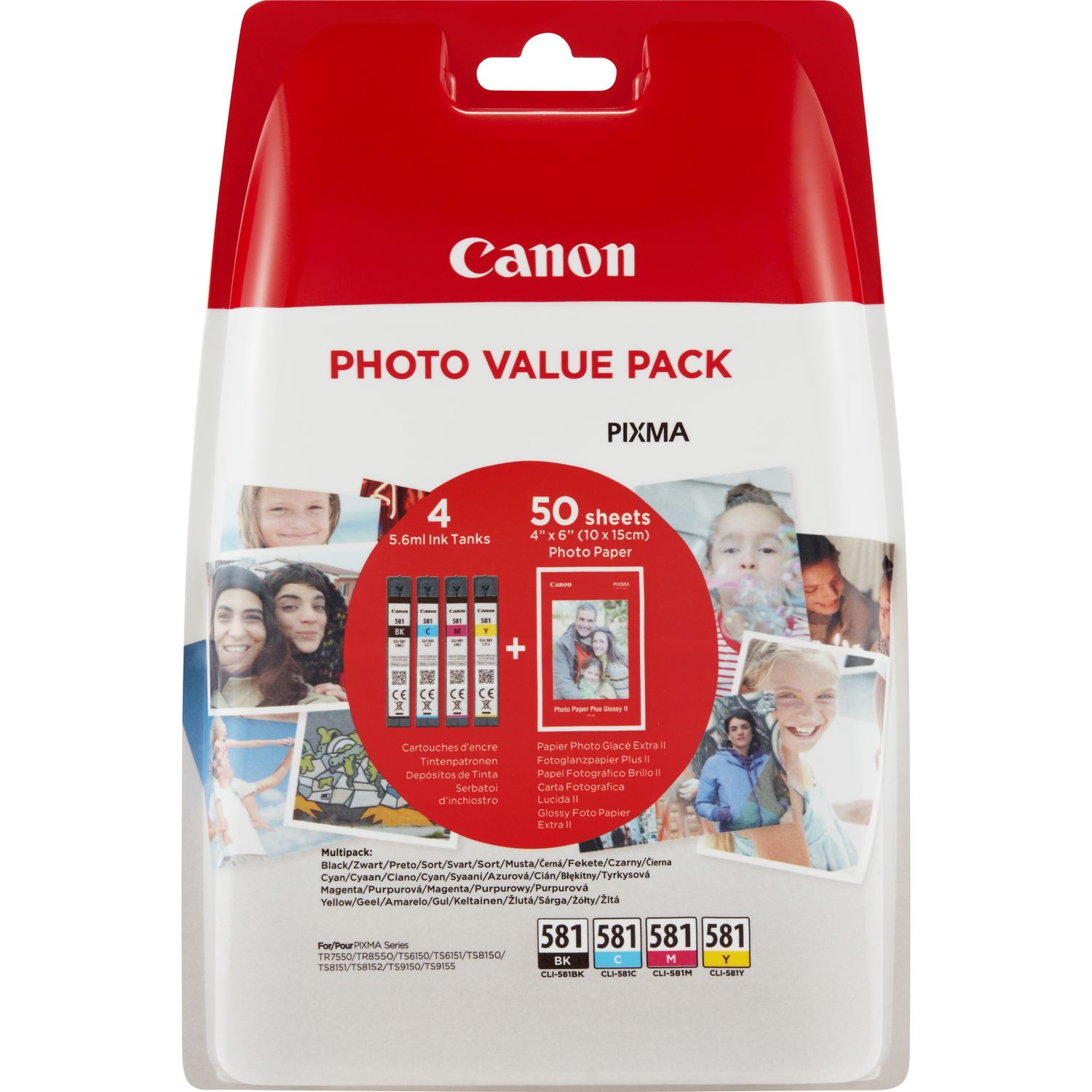 Canon INK CLI-581 BK/C/M/Y PHOTO VALUE BL