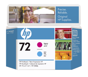 HP no 72 - purpurová a azurová tisk. hlava, C9383A