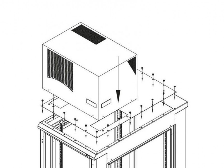 Redukce pro montáž klimat.800x1000,1200 do hl.rozvaděče, šedá