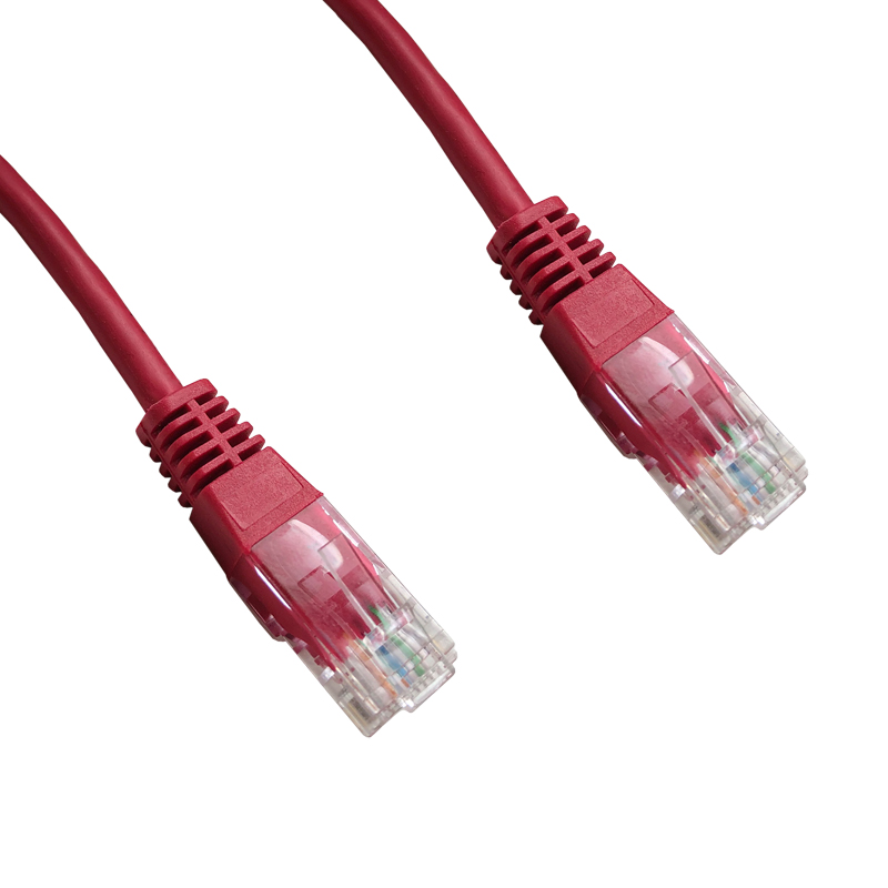 DATACOM patch cord UTP cat5e 0,5M červený