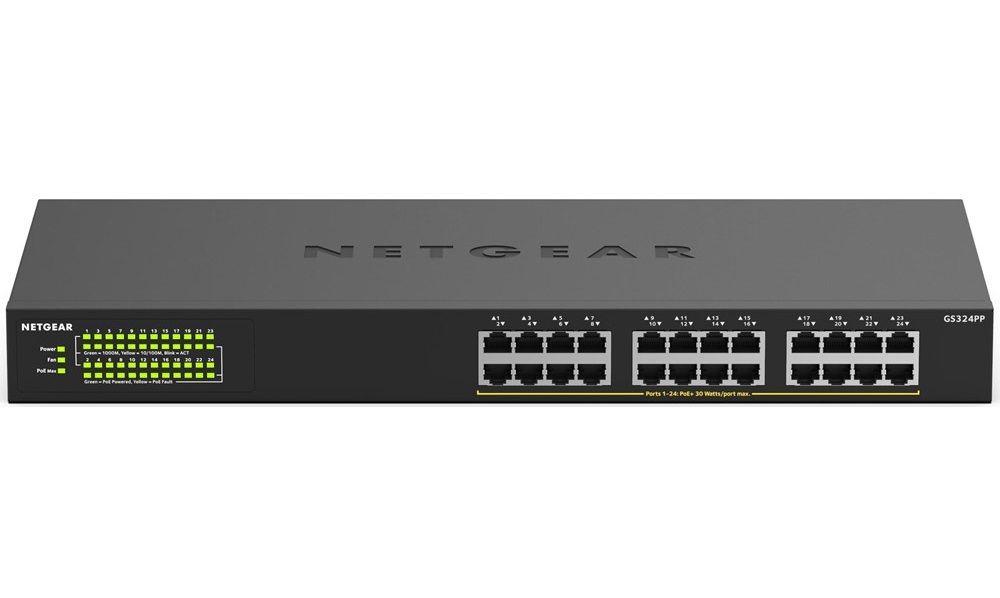 Netgear 24PT GIGE UNMNGED SWCH W/ POE+