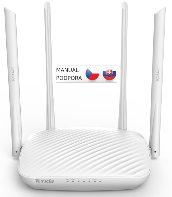 Tenda F9 Bezdrátový WiFi Router, wireless N600, 3x 10/100 LAN, 4x 6dBi anténa