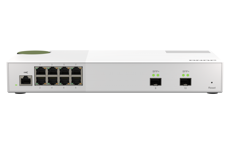 QNAP řízený switch QSW-M2108-2S (8x 2,5GbE RJ45 a 2x 10GbE SFP+)