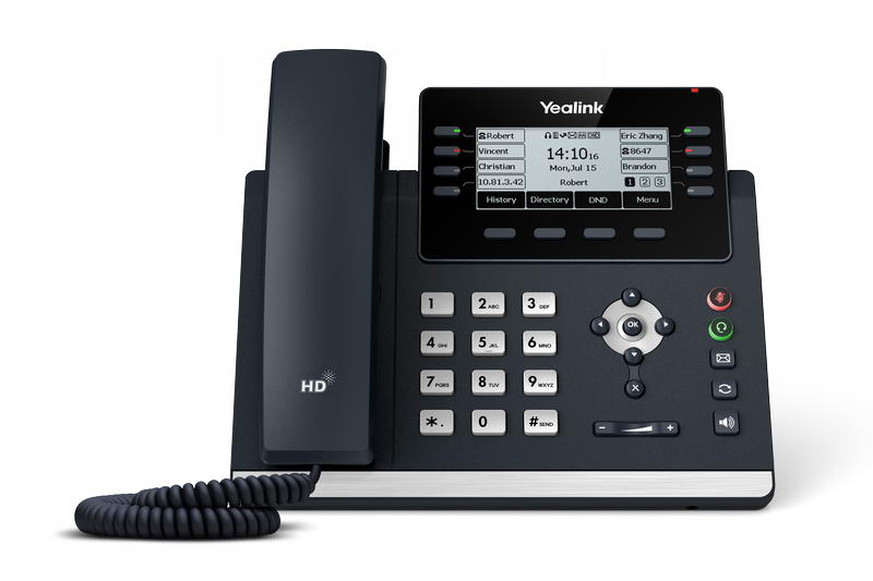 Yealink SIP-T43U SIP telefon, PoE, 3,7" 360x160 LCD, 21 prog.tl.,2xUSB, GigE