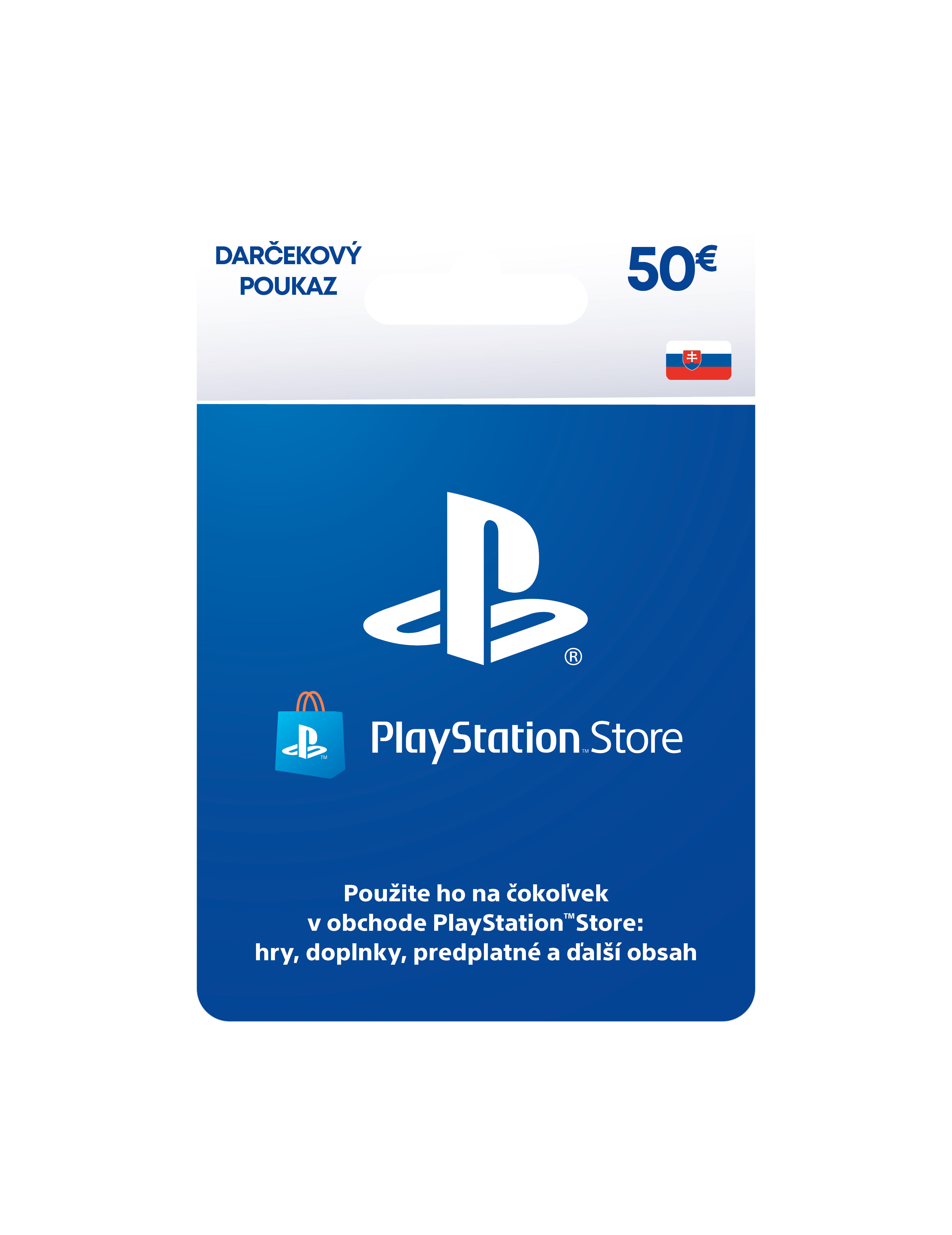 PlayStation Live Cards 50 EUR Hang pro SK PS Store