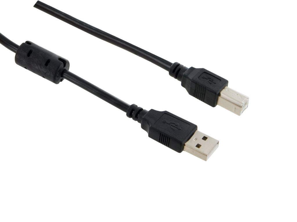 4World Kabel USB 2.0 AM-BM 1.8m HQ Black
