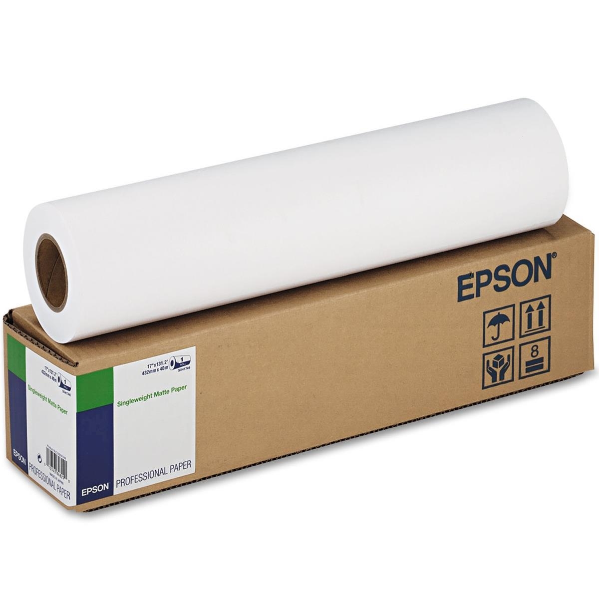 Paper Roll Singleweight Matte 17" x 40 m, 120g/m2