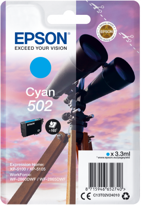 EPSON singlepack,Cyan 502,Ink,standard