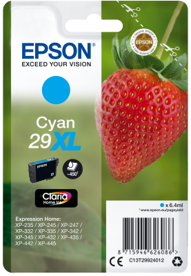 Epson Singlepack Cyan 29XL Claria Home Ink