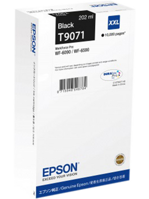 EPSON Ink čer WorkForce-WF-6xxx Ink Cartridge Black XXL 202 ml