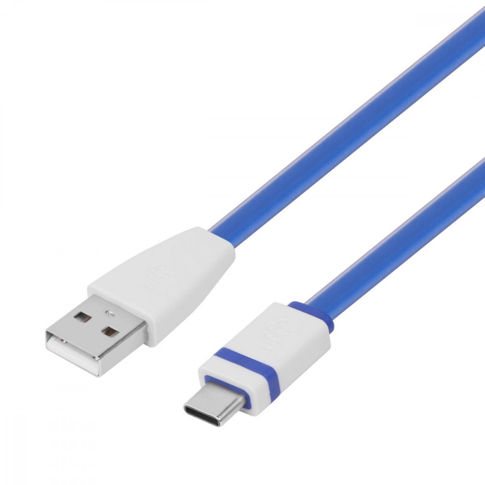 TB Touch USB-C/USB-A plochý kabel, 1m, modrý