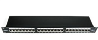 19" Patch panel XtendLan 24port, STP, Cat6, 30µm, duální svorkovnice, černý