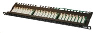 19"/0,5U Patch panel XtendLan 24port, UTP, Cat6, krone, černý