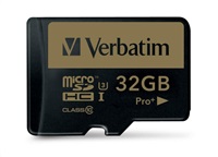 VERBATIM MicroSDHC karta 32GB PRO+ Class 10, UHS 1 (R:90/W:80 MB/s)