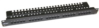 19" Patch panel LEXI-Net telefonní 25port, UTP, Cat3, krone, černý