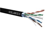 Instalační kabel Solarix venkovní FTP, Cat6, drát, PE, cívka 500m SXKD-6-FTP-PE