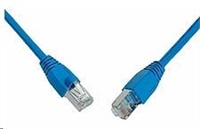 Solarix Patch kabel CAT5E SFTP PVC 0,5m modrý snag-proof C5E-315BU-0,5MB