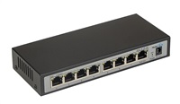 MaxLink reverzní PoE switch RSG-8-1P-DC 7x PoE IN, 1x PoE Out, 1x DC Out