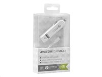 AVACOM CarMAX 2 nabíječka do auta 2x Qualcomm Quick Charge 2.0, bílá barva (USB-C kabel)