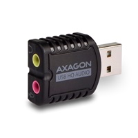 AXAGON ADA-17, USB 2.0 - externí zvuková karta HQ MINI, 96kHz/24-bit stereo, vstup USB-A